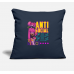 Aesthetic Anti Social Anime Girl Vaporwave Edm Navy Pillow